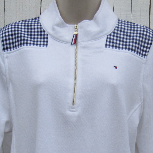Tommy Hilfiger Women's Gingham-Trim Top - Picture 6 of 6
